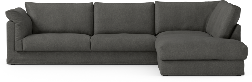 Cherrie Klädsel -  3-sits soffa med divan höger - Grå