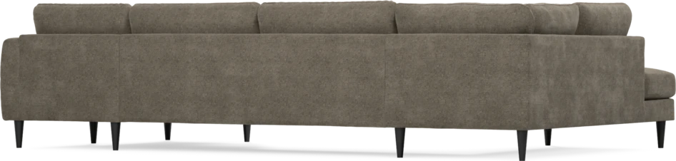 Bridge - 3-sits soffa med divan vänster och schäslong höger - Brun