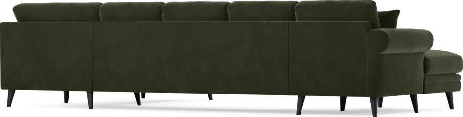 Eden - 3-sits soffa med schäslong vänster och divan höger - Grön