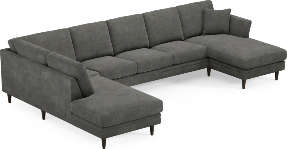 Eden - 3-sits soffa med divan vänster och schäslong höger - Grå