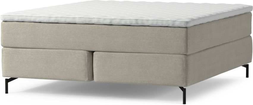 Delux Dream - Kontinentalsäng, dubbelsäng med bäddmadrass och sängben - Beige