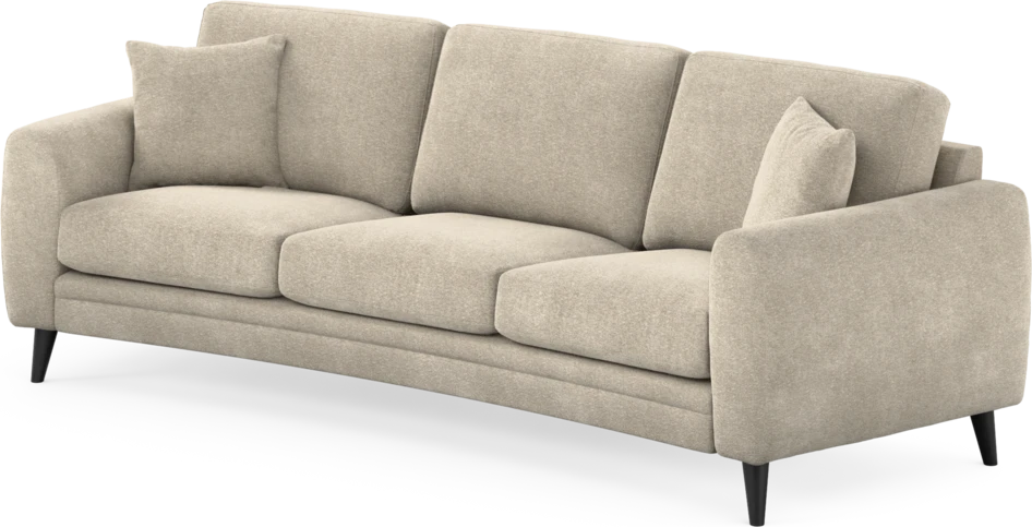Eden - 3-sits soffa svängd - Beige