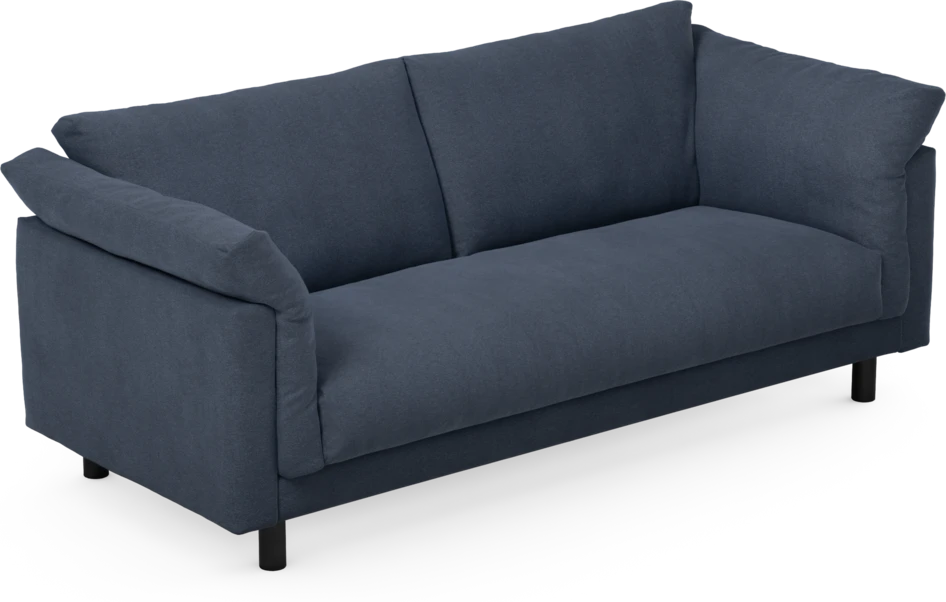 Cherrie - 2,5-sits soffa, hel dyna, fast klädsel - Blå