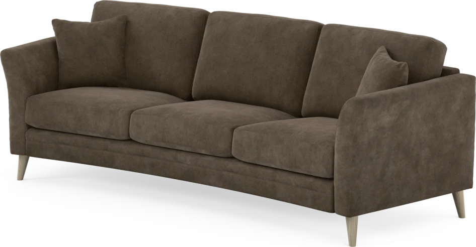 Eden - 3-sits soffa svängd - Brun