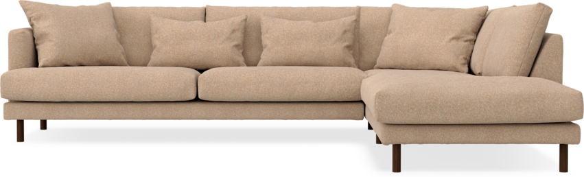 Harper - 3-sits soffa med divan höger - Gul