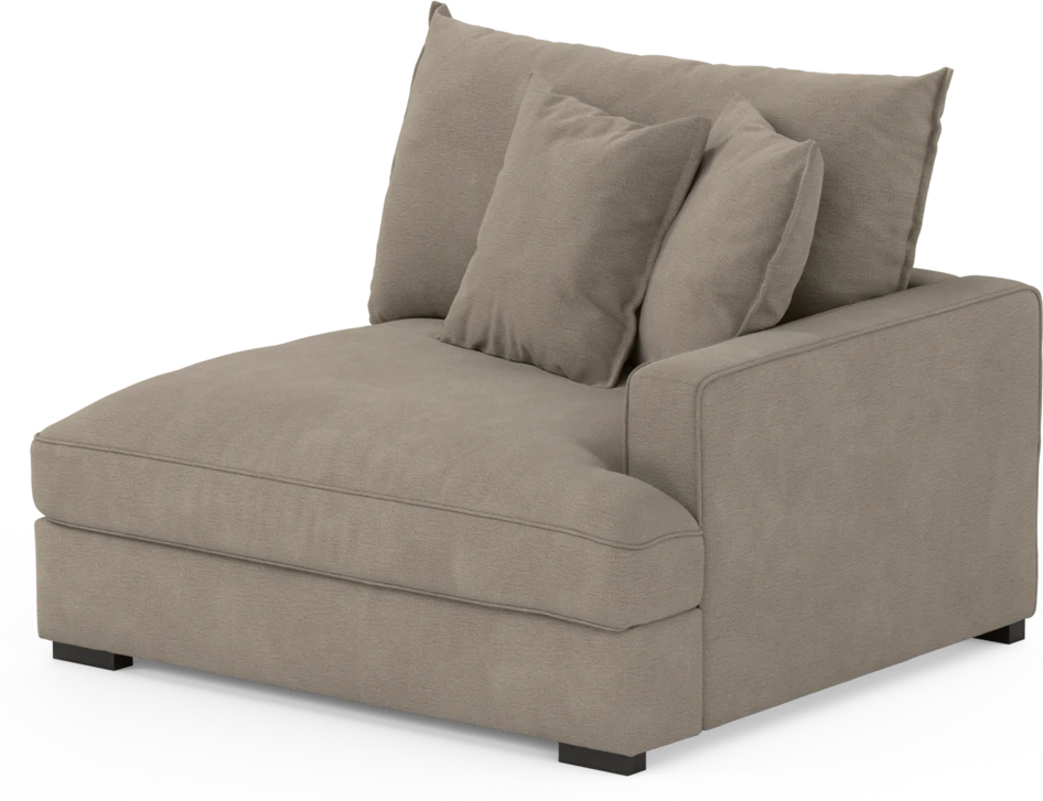 Rossi - 1,5-sits med armstöd höger - Beige