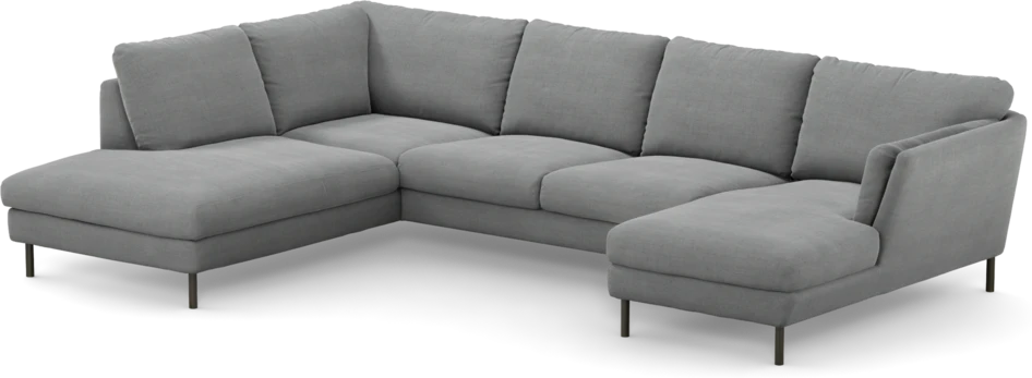 Madison - 2-sits soffa med divan vänster och schäslong höger - Grå