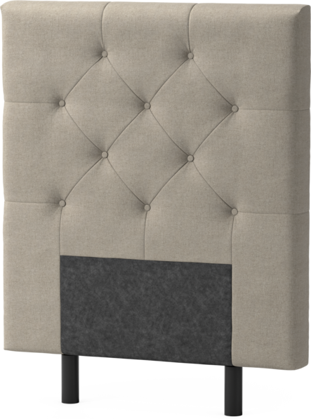 Delux Pikerad Låg - Sänggavel, 90-210 cm - Beige