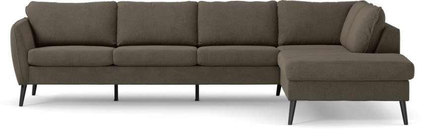 County - 3-sits soffa med divan höger - Brun