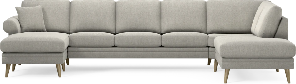 Eden - 3-sits soffa med schäslong vänster och divan höger - Grå
