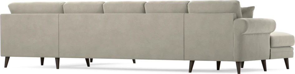 Eden - 3-sits soffa med schäslong vänster och divan höger - Brun