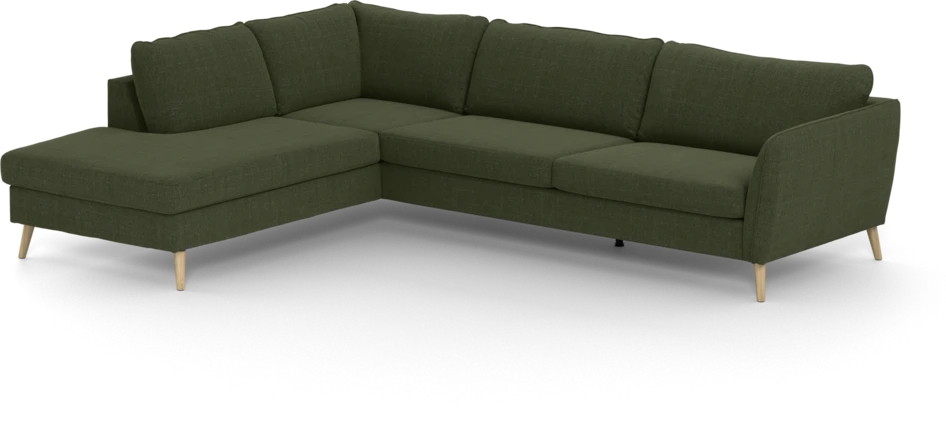 County - 2,5-sits soffa med divan vänster - Grön