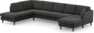 Eden - 3-sits soffa med divan vänster och schäslong höger - Svart