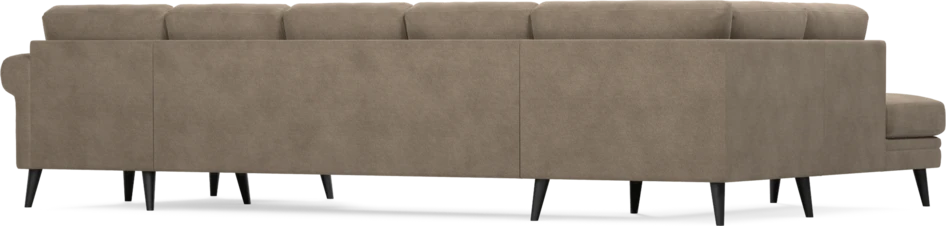 Eden - 3-sits soffa med divan vänster och schäslong höger - Brun