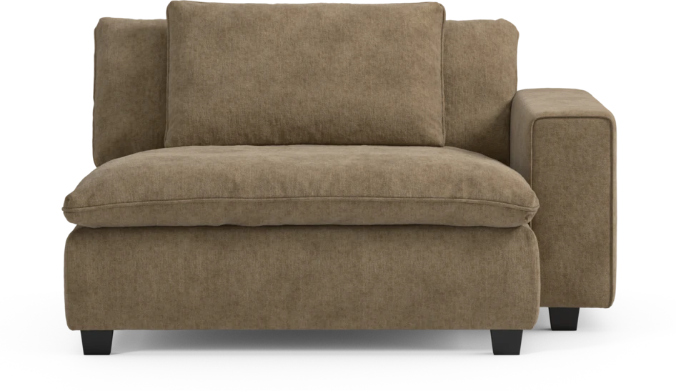 Bellora - Schäslong XL med armstöd höger - Brun