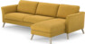 Bridge - 3-sits soffa med schäslong höger - Gul