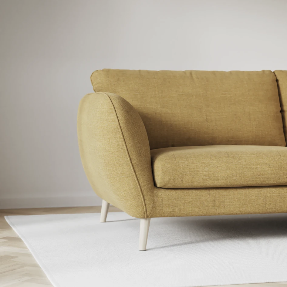Madison Lux - 2-sits soffa med divan vänster och schäslong höger - Gul