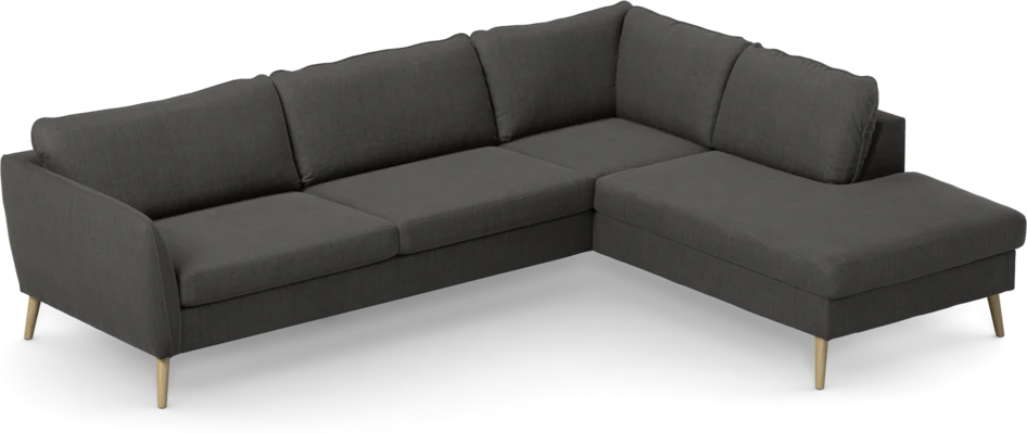 County - 2,5-sits soffa med divan höger - Grå