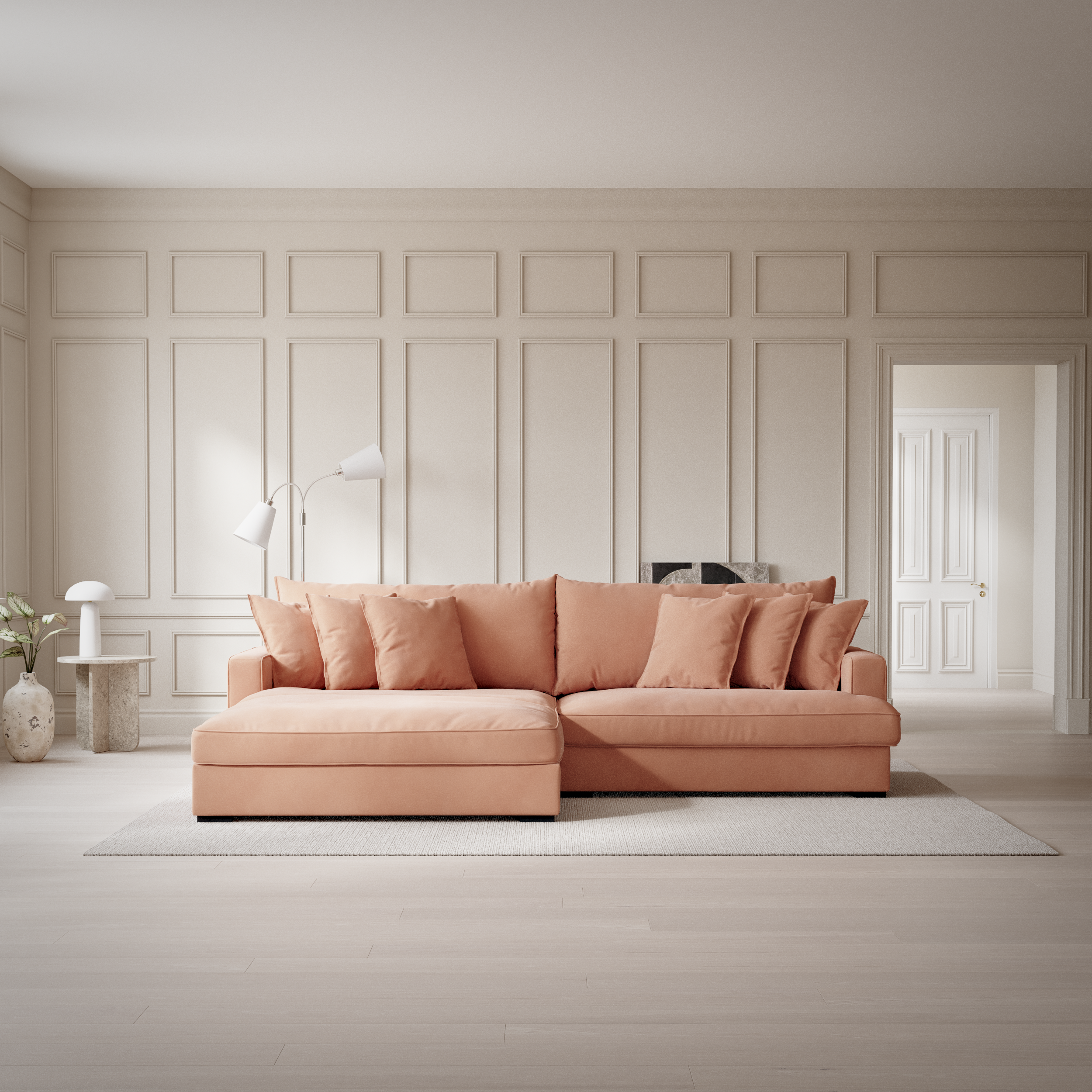 Rossi, 2-sits soffa med schäslong XL vänster