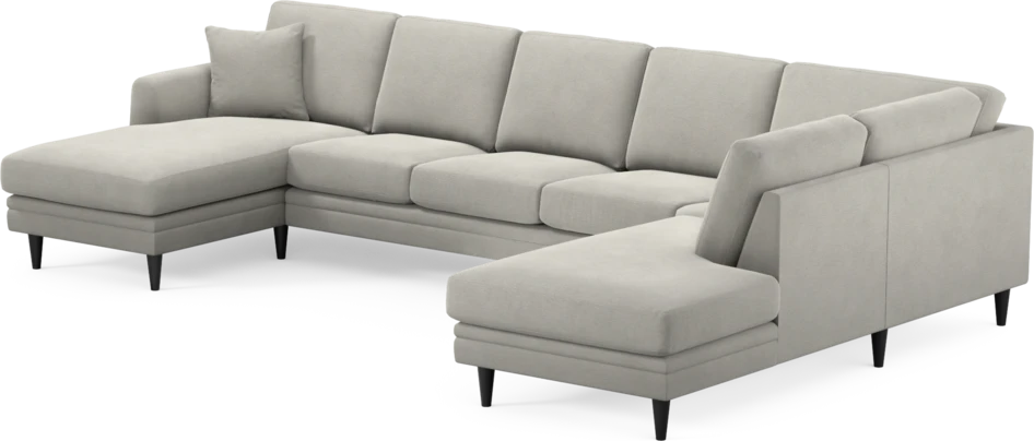 Eden - 3-sits soffa med schäslong vänster och divan höger - Grå