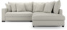 Rossi - 2-sits soffa med divan höger - Vit