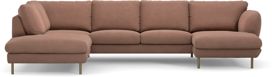 Madison Lux - 2-sits soffa med divan vänster och schäslong höger - Rosa