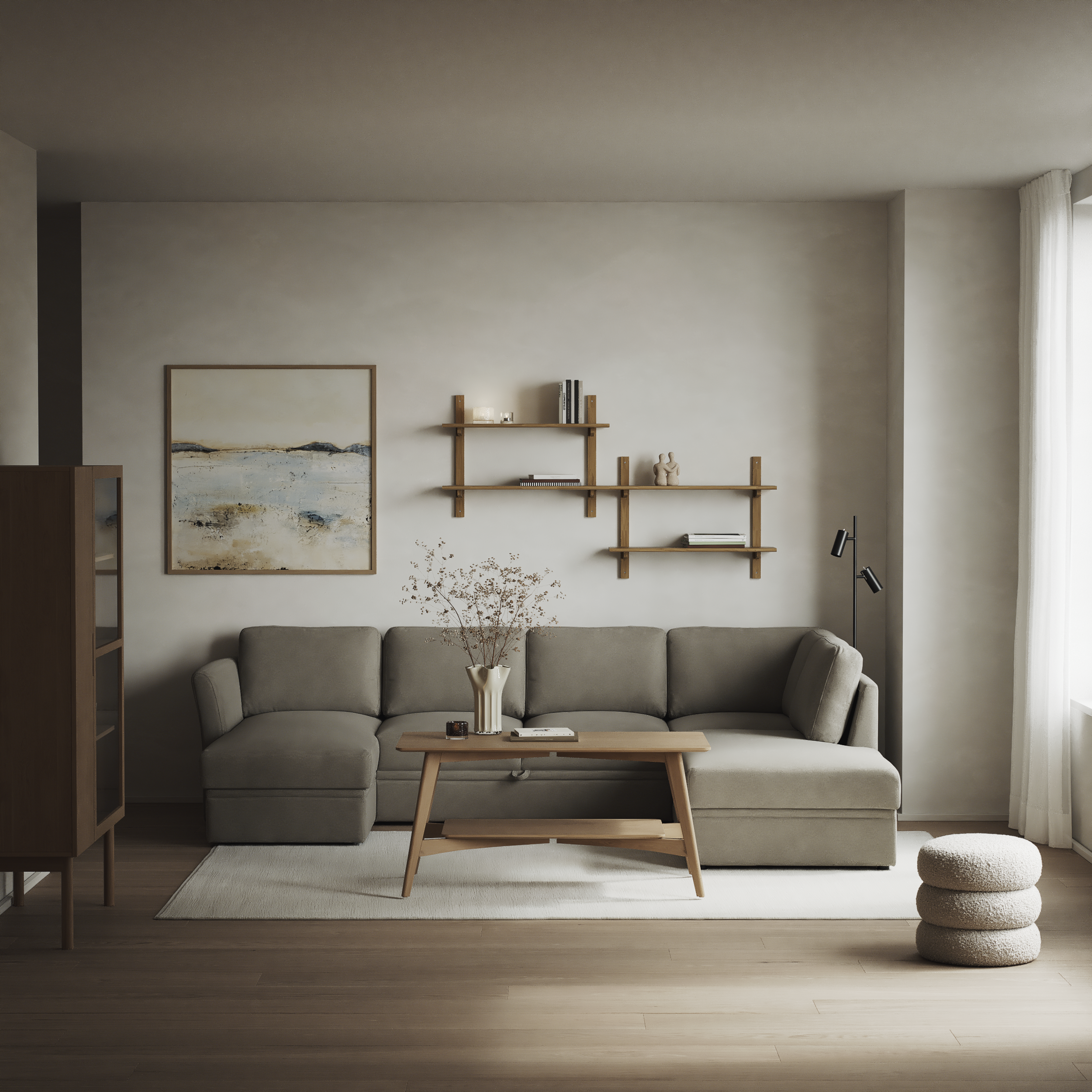 Öland - Bäddsoffa med schäslong vänster och divan höger - inspiration