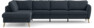 County - 3-sits soffa med divan vänster - Blå