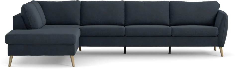 County - 3-sits soffa med divan vänster - Blå