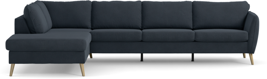 County - 3-sits soffa med divan vänster - Blå