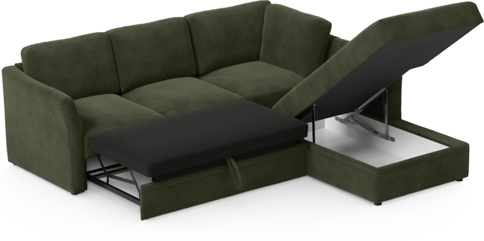 Öland - Bäddsoffa med divan höger - Beige