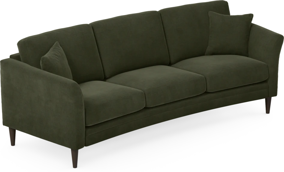 Eden - 3-sits soffa svängd - Grön