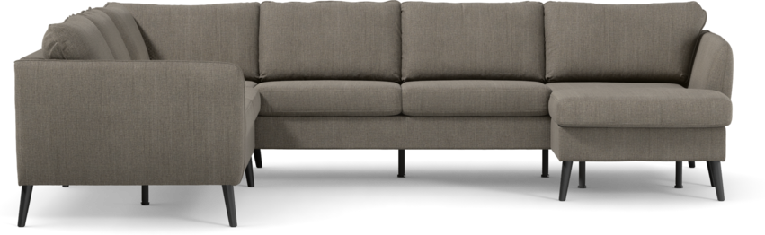 County - Hörnsoffa, 2+3-sits med schäslong höger - Brun