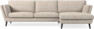 Madison Lux - 3-sits soffa med schäslong höger - Vit
