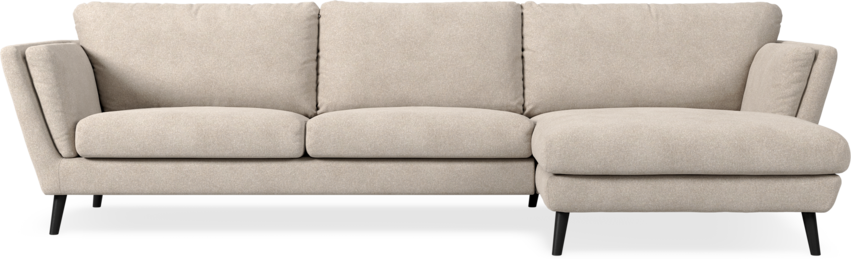 Madison Lux - 3-sits soffa med schäslong höger - Vit