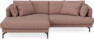 Harper - 4-sits med schäslong XL vänster - Rosa