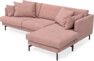 Harper - 4-sits med schäslong höger  - Rosa