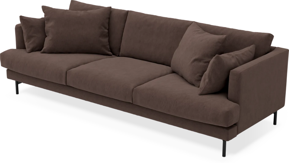 Harper - 4-sits soffa - Brun