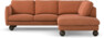 Madison Lux - 2-sits soffa med divan höger - Orange
