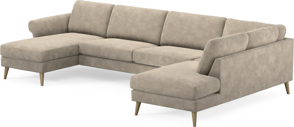 Bridge - 3-sits soffa med schäslong vänster och divan höger - Beige