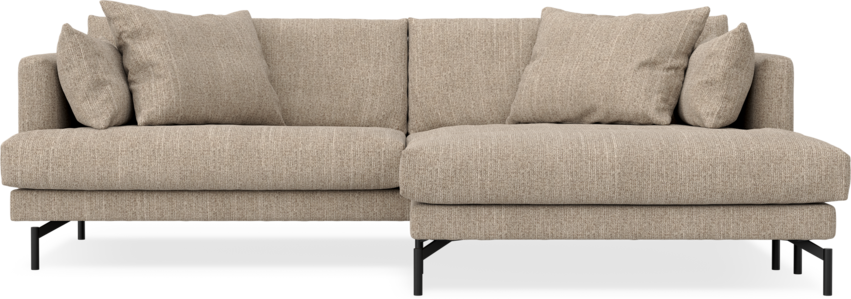 Harper - 4-sits med schäslong XL höger - Brun