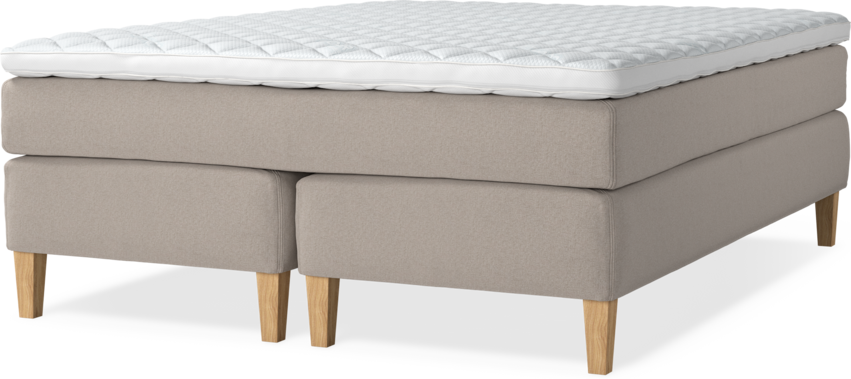 Delux Sense - Kontinentalsäng, dubbelsäng med bäddmadrass - Beige