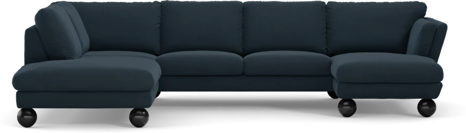 Madison - 2-sits soffa med divan vänster och schäslong höger - Blå