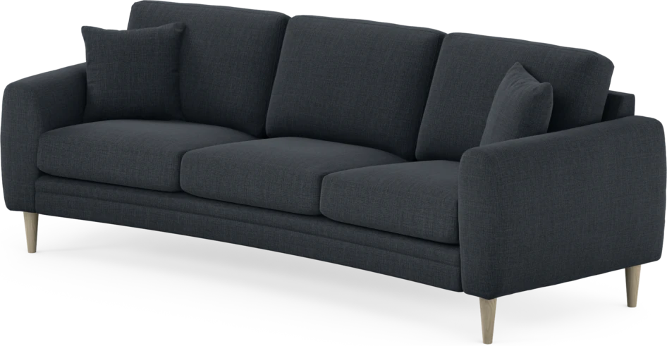 Eden - 3-sits soffa svängd - Blå