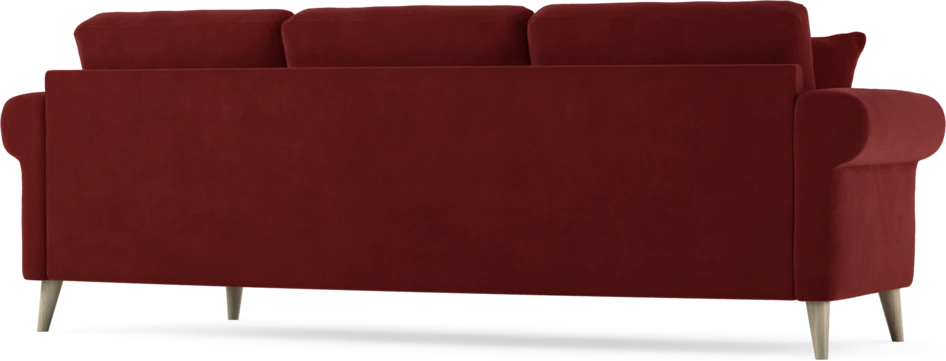 Eden - 3-sits soffa svängd - Röd