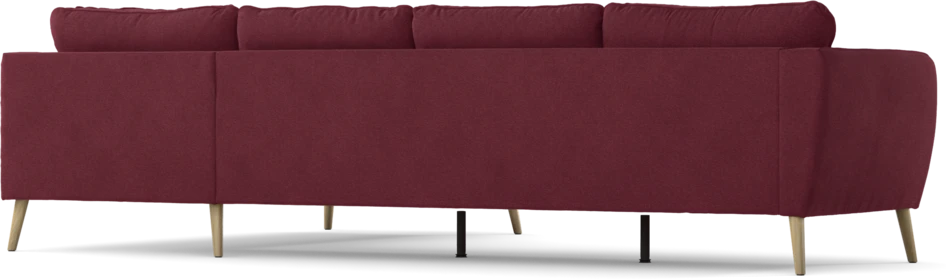 County - 3-sits soffa med divan höger - Röd