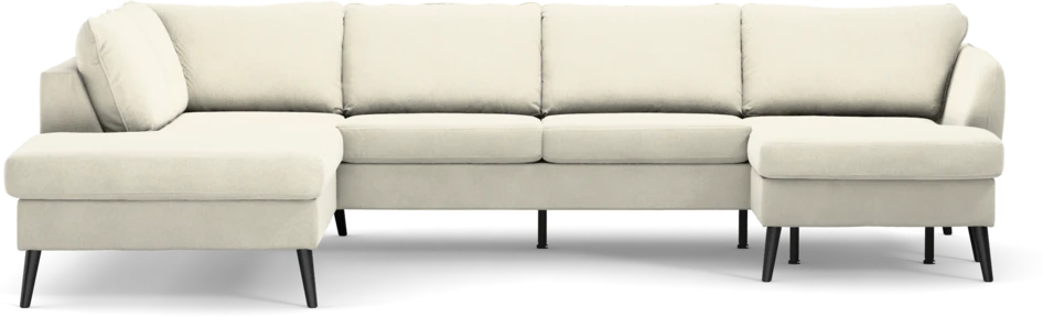 County - 3-sits soffa med divan vänster och schäslong höger - Vit
