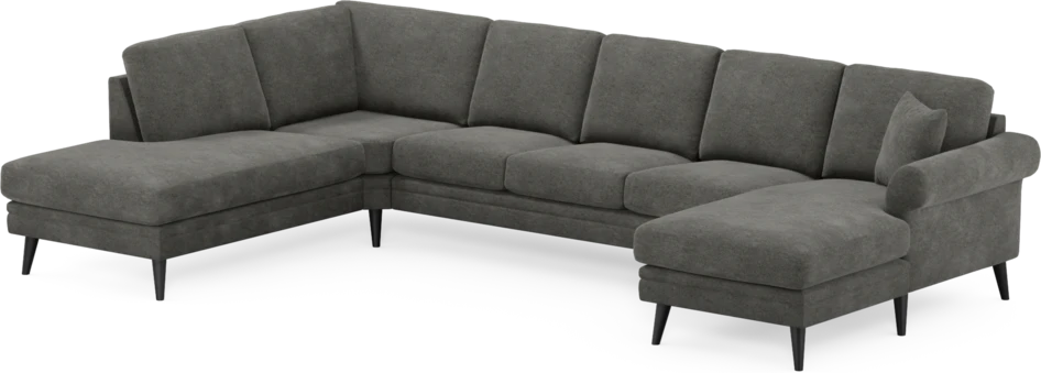 Eden - 3-sits soffa med divan vänster och schäslong höger - Grå