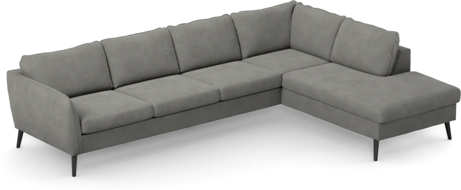County - 3-sits soffa med divan höger - Grå