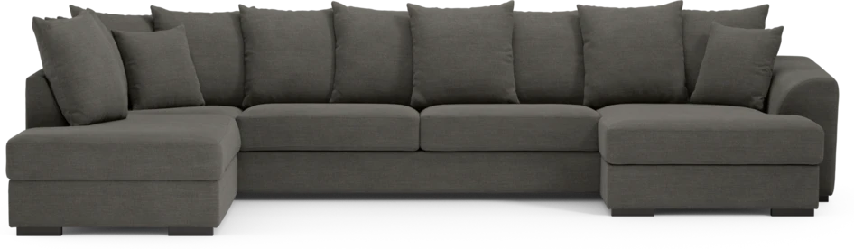 Town - 3-sits soffa med divan vänster och schäslong höger - Grå